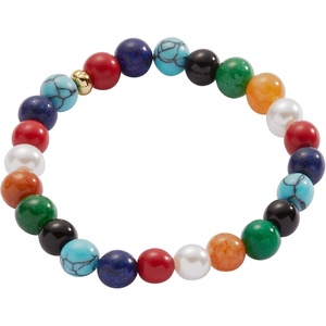 Alex and Ani Moonlight Beach Pearl Charm Necklace(Moonlight Beach Beaded Stretch Bracelet)