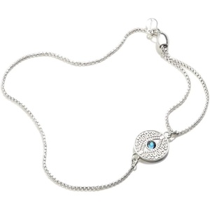 Alex and Ani Path of Symbols Adjustable Ring for Women, Evil Eye Charm, .925 Sterling Silver, Fits Ring Sizes 6 to 9(925 Sterling Silver)