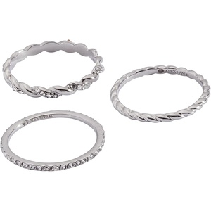 Alex and Ani Rope Stacking Ring Set of 3(Stainless Silver)