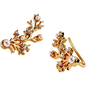 Alex and Ani Seaside Gold Earrings(Coral Ear Crawler)