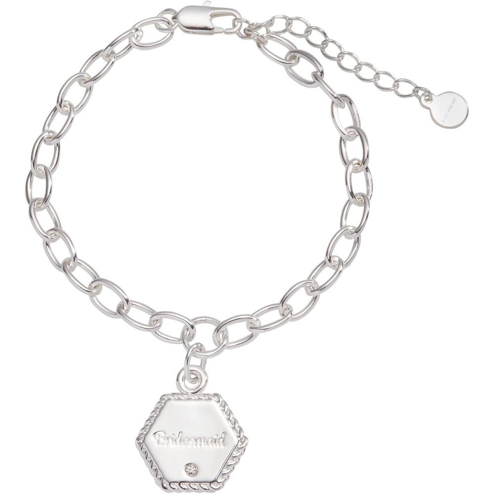 image:imageAlex And Ani Wedding Adjustable Chain Charm Bracelet Wedding Style Charms Shiny Finishes Chain Length 65 To 8inNew Bridesmaid
