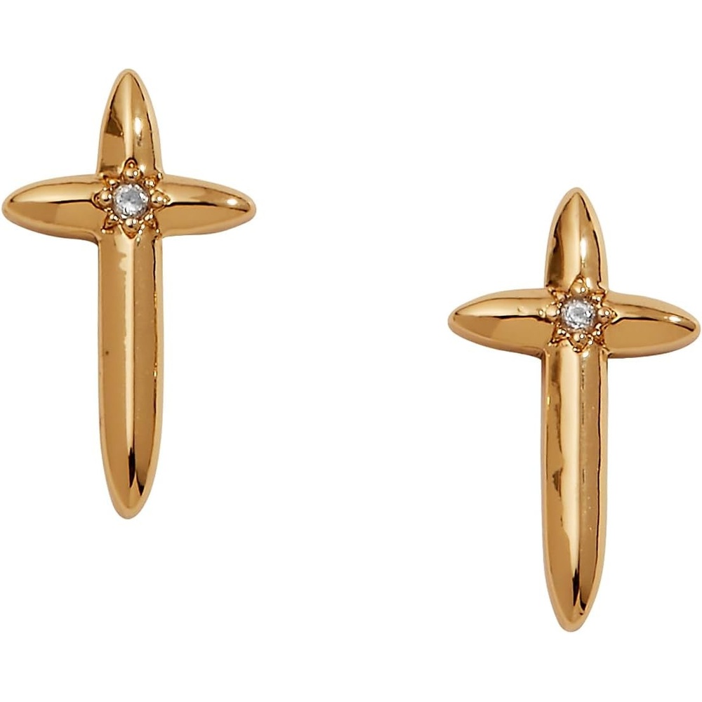 image:imageAlex and Ani 413 Cross Stud Earring Shiny Gold