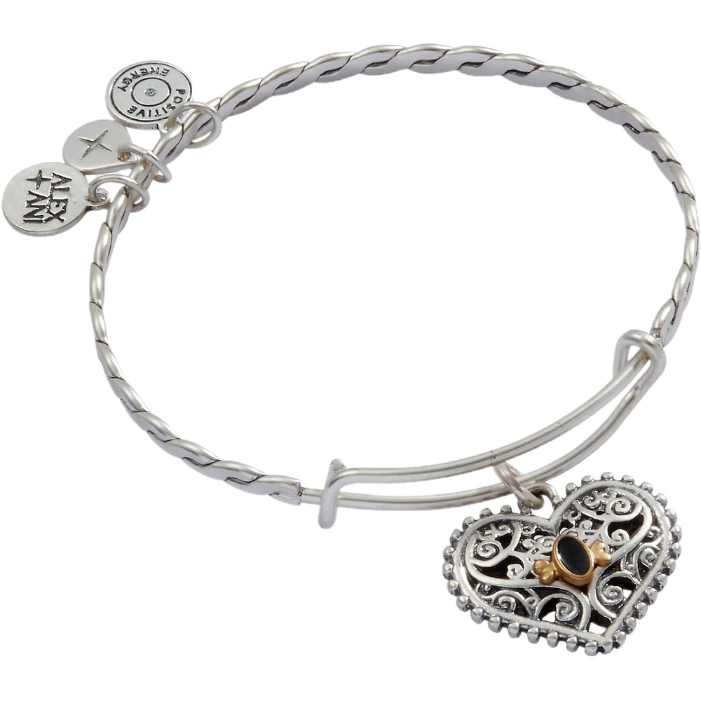 image:imageAlex and Ani Antique Heart Charm Bangle