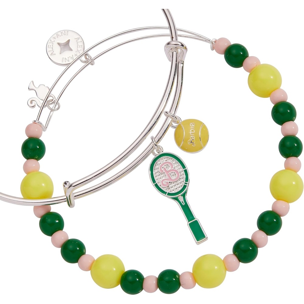 image:imageAlex and Ani Barbie Tennis Bangle Set of 2 Brass Shiny Silver