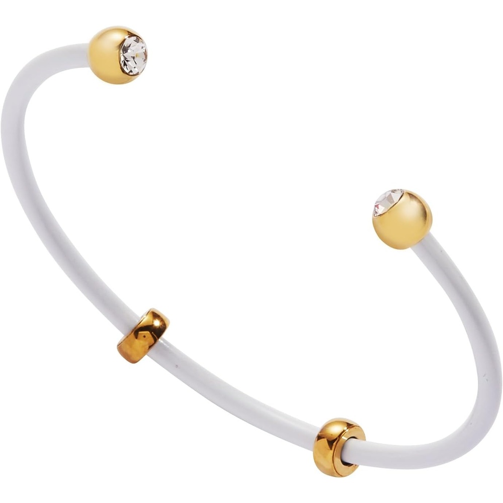image:imageAlex and Ani Bezel Stone Enamel CuffWhite