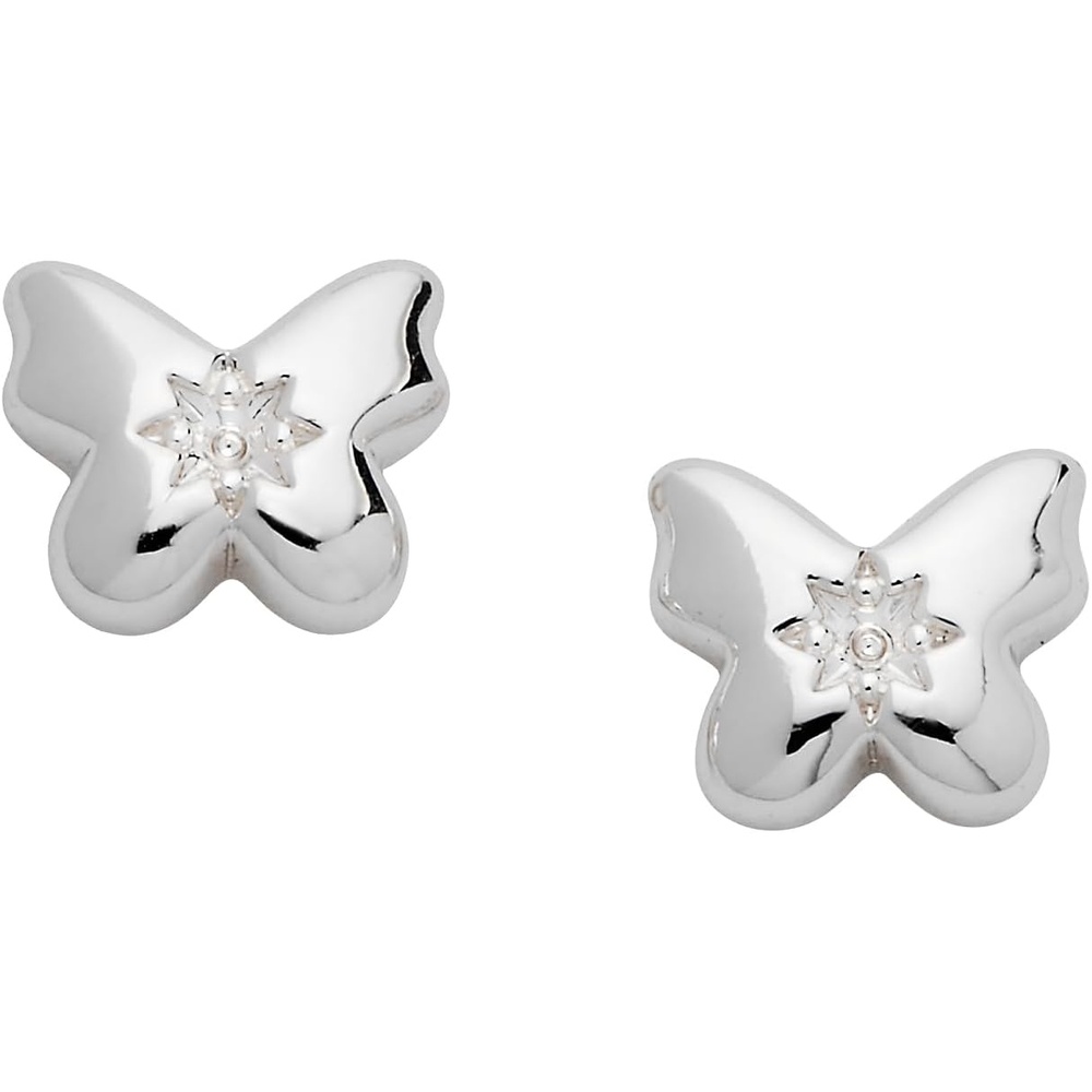 image:imageAlex and Ani Butterfly Crystal Stud Earrings Shiny Silver