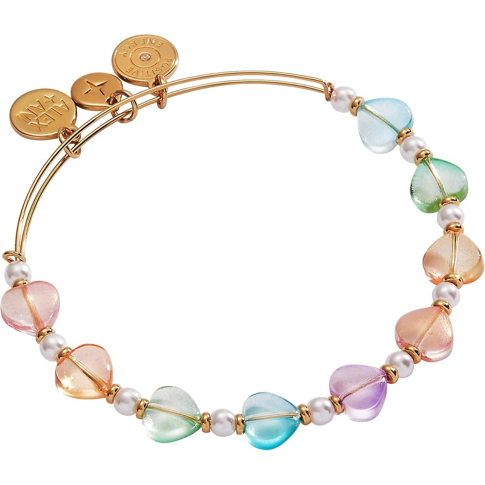 image:imageAlex and Ani Colorful Heart Beaded Bangle