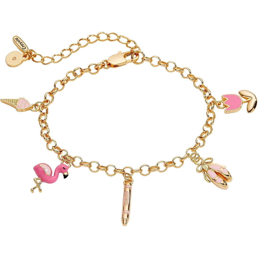 image:imageAlex and Ani Crayola Fan Favorites Tickle Me Pink Charm BraceletShiny Gold