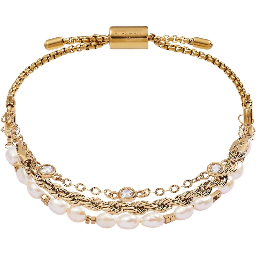 image:imageAlex and Ani Crystal  Pearl Stranded Bracelet Set