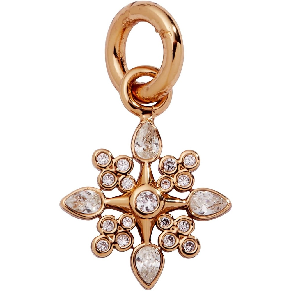 image:imageAlex and Ani Crystal Snowflake Charms for Women  NickelFree Premium Safe Materials Ideal for Charm Bracelet DIY CraftCrystal Snowflake Shiny Gold
