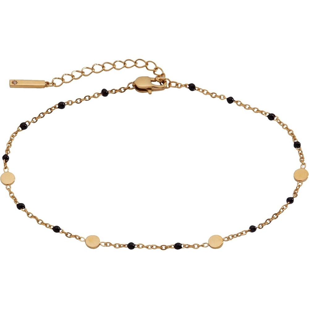 image:imageAlex and Ani Enameled Chain Coin Station AnkletBlack Gold