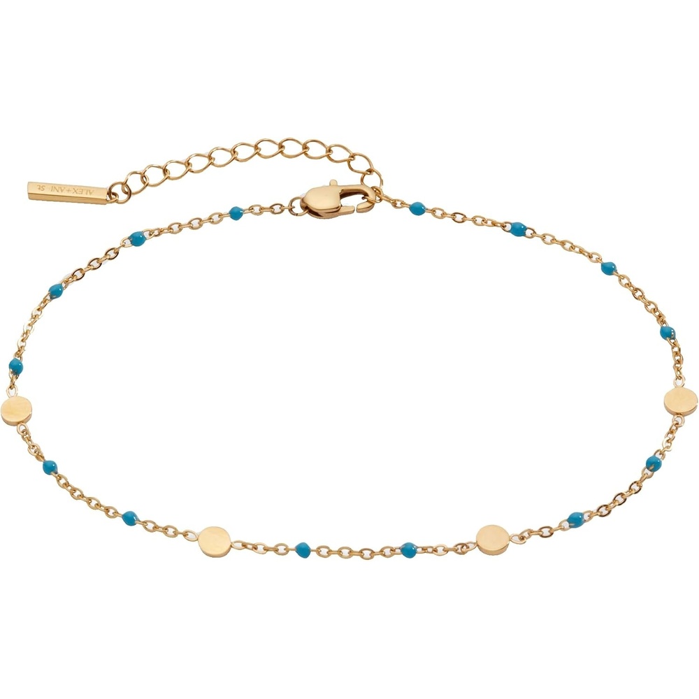 image:imageAlex and Ani Enameled Chain Coin Station AnkletBlue