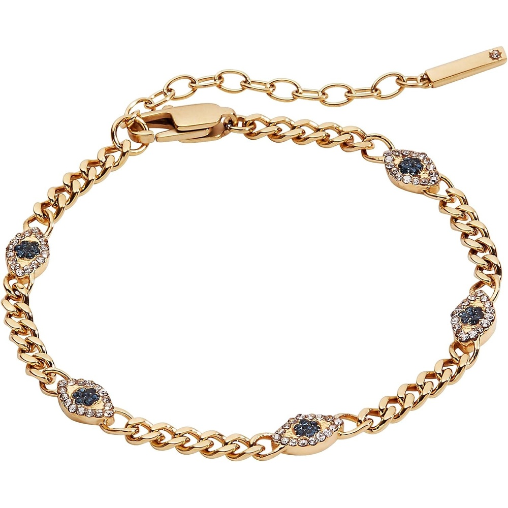 image:imageAlex and Ani Evil Eye Bracelets  Sapphire amp Crystal Stones NickelFree Radiant Evil Eye Jewelry for WomenCurb Chain Inline Bracelet