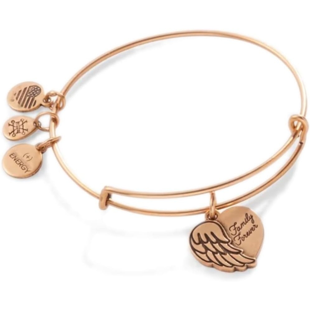 image:imageAlex and Ani Family Forever Angel Wing Heart Charm BangleAngel Wing Heart Family Forever Bracelet