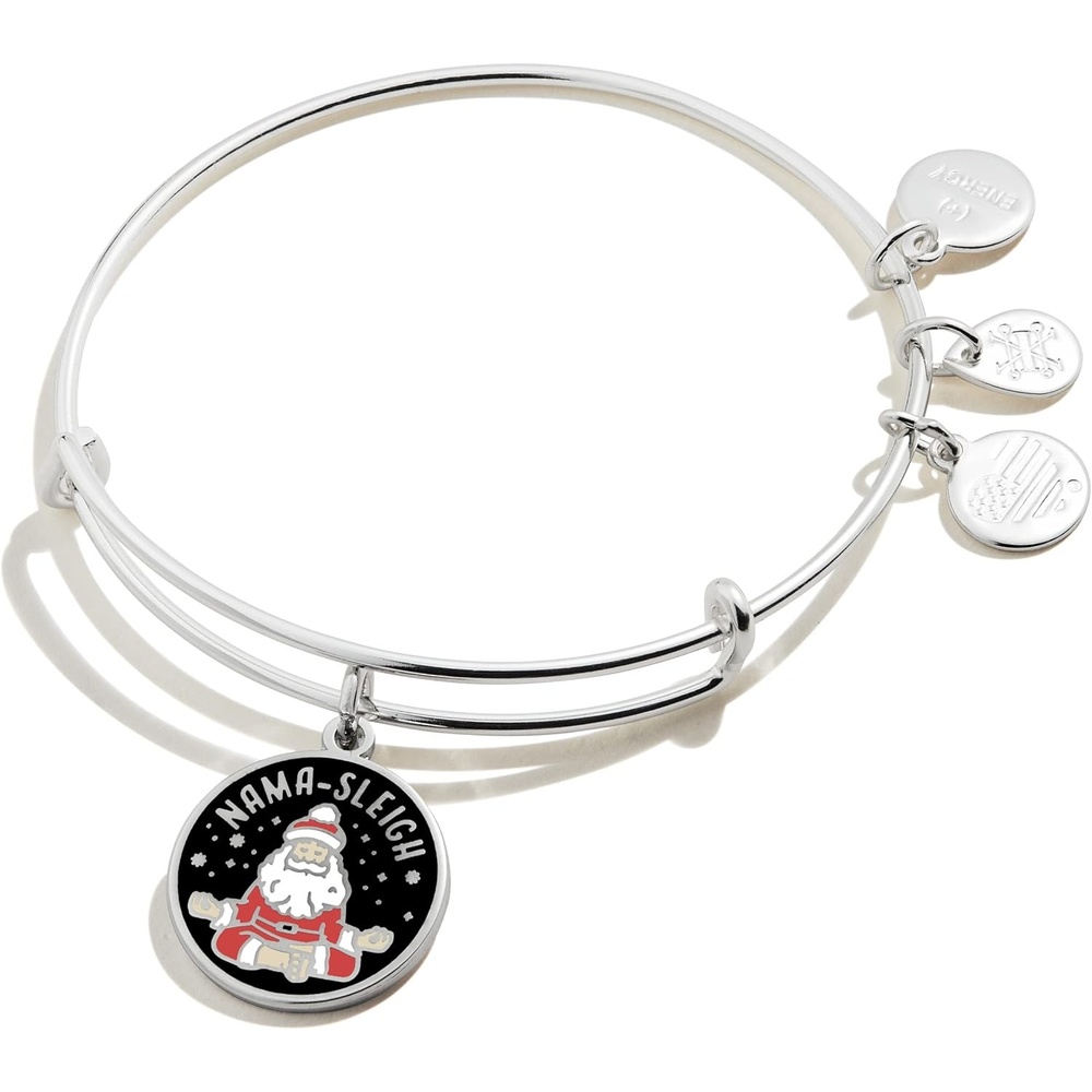 image:imageAlex and Ani Holiday Expandable Bangle for Women Christmas Charms Shiny Finish 2 to 35 inNamaSleigh