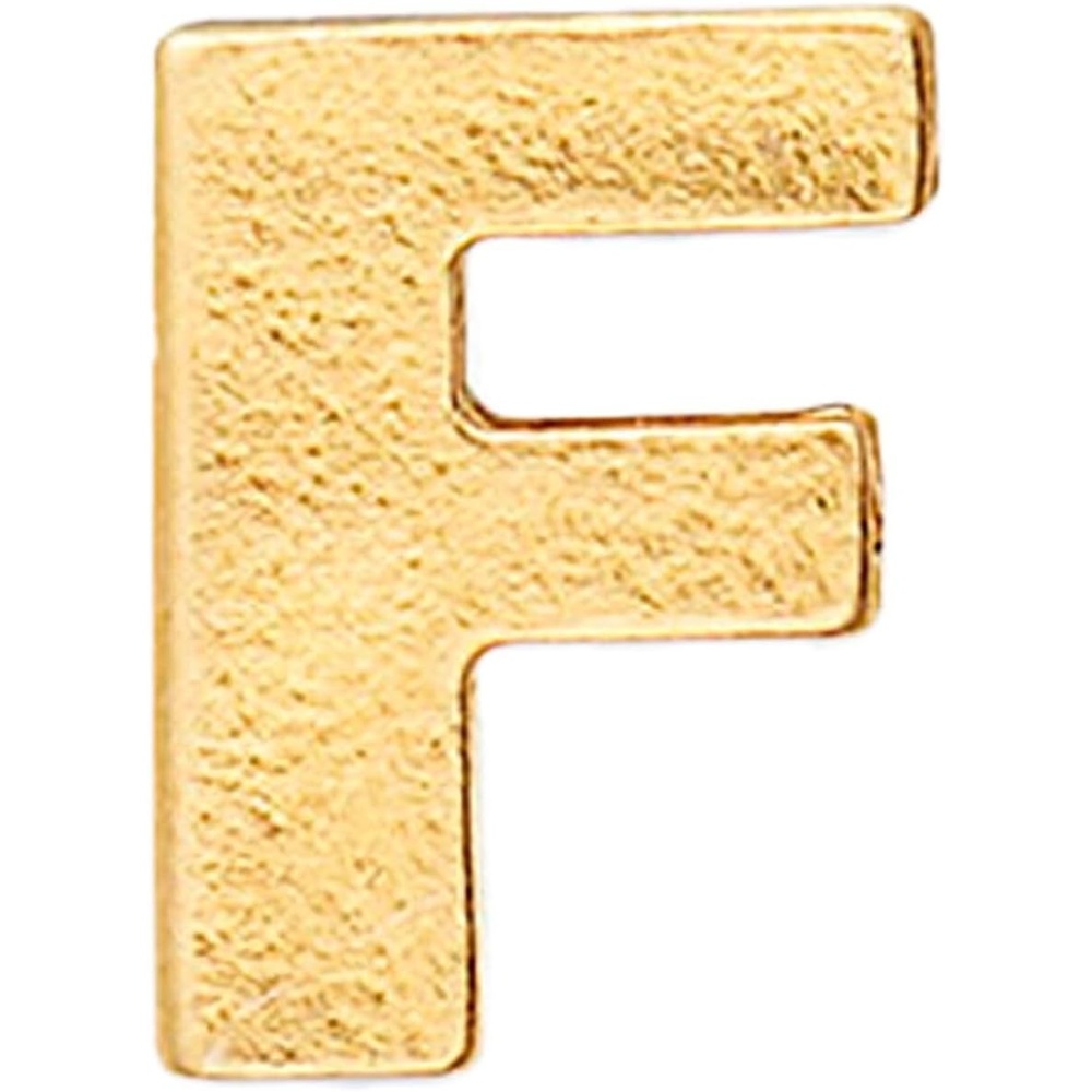 image:imageAlex and Ani Initial F Gold Slider Charm Create Your Own Initial F Charm 14kt Gold Plated Gold Charm Size 021 inch Width by 029 inch Height