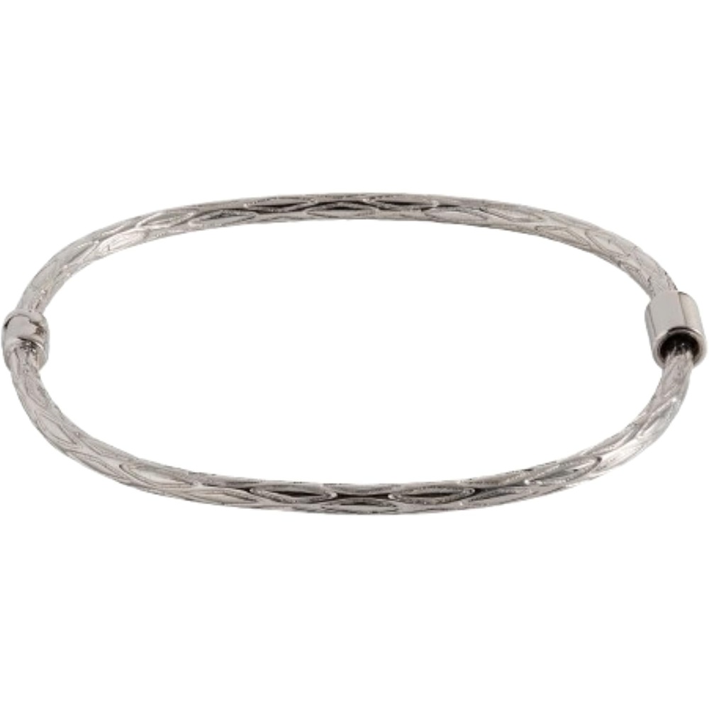 image:imageAlex and Ani Interchangeable Diamond Texture Hinge BaseStainless Silver