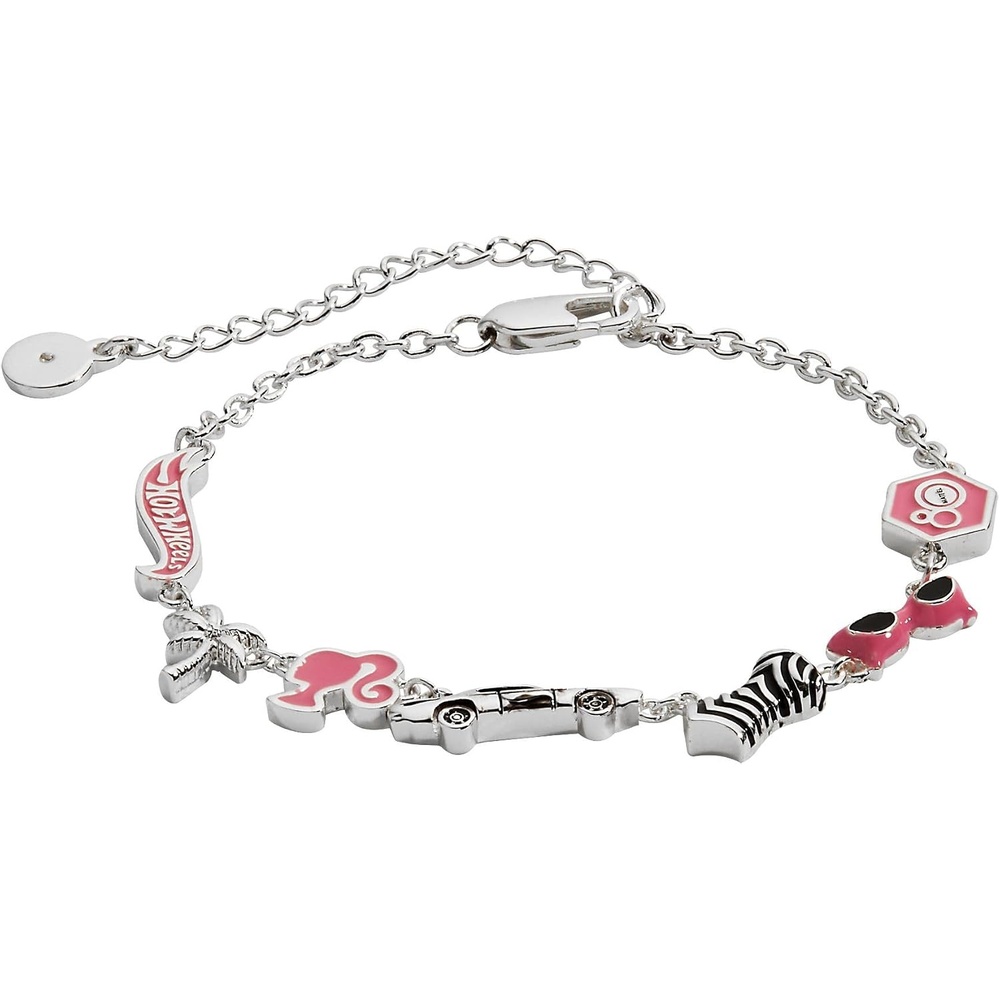 image:imageAlex and Ani Mattel 80th Bracelet  Collectible Enamel Charms Adjustable Fit NickelFreeBarbie x Hot Wheels Bracelet