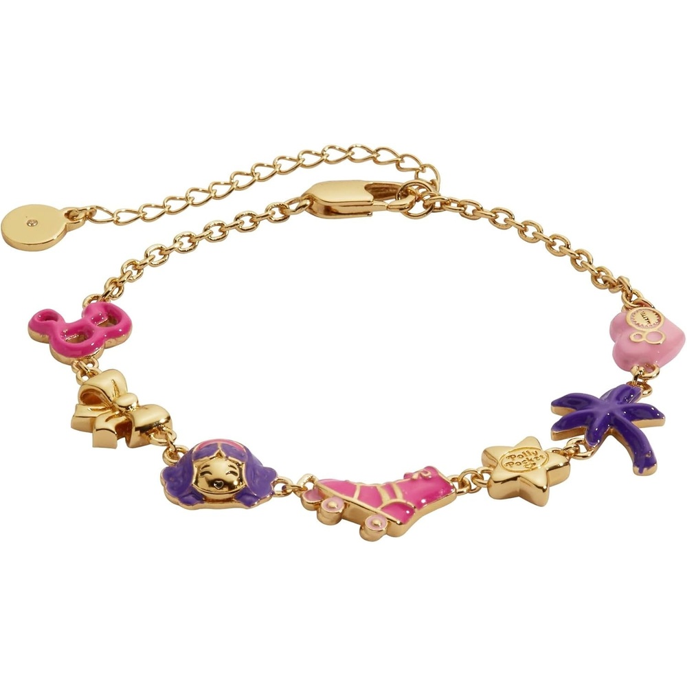 image:imageAlex and Ani Mattel 80th Bracelet  Collectible Enamel Charms Adjustable Fit NickelFreeBarbie x Polly Pocket Bracelet