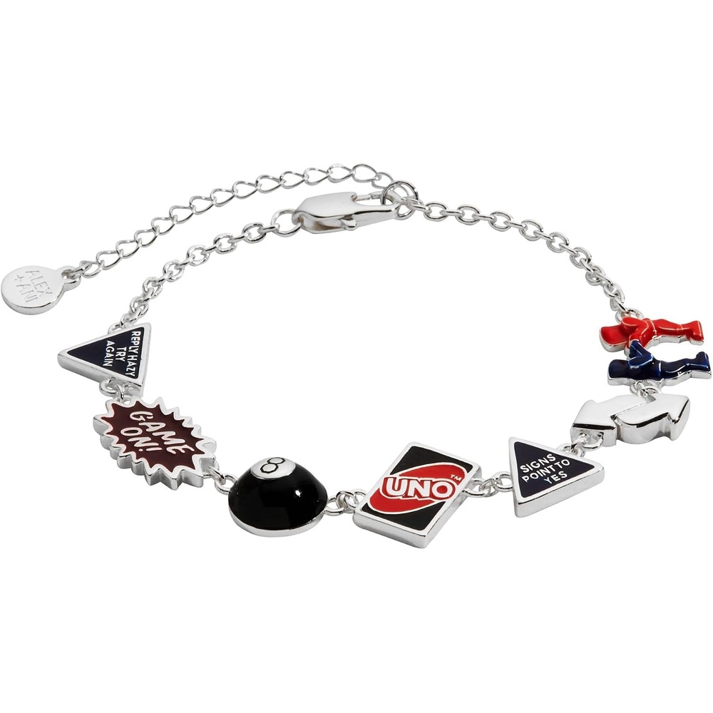 image:imageAlex and Ani Mattel 80th Bracelet  Collectible Enamel Charms Adjustable Fit NickelFreeGame Night Bracelet