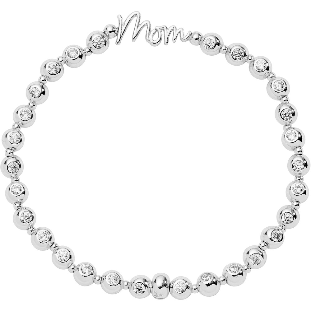 image:imageAlex and Ani Mom Elongated Crystal Stretch Bracelet for WomenShiny Silver