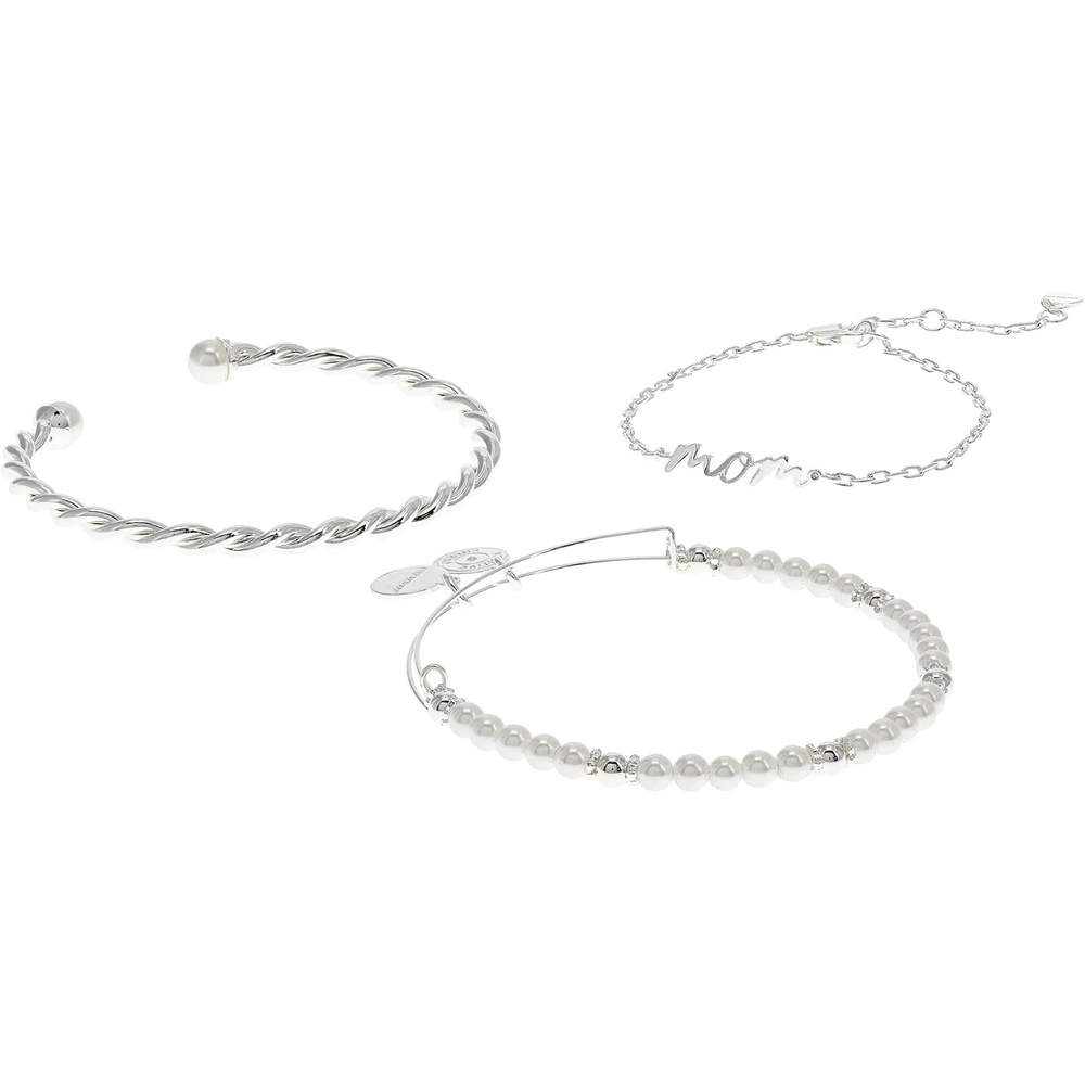 image:imageAlex and Ani Mom Script Bracelet Set of 3Silver