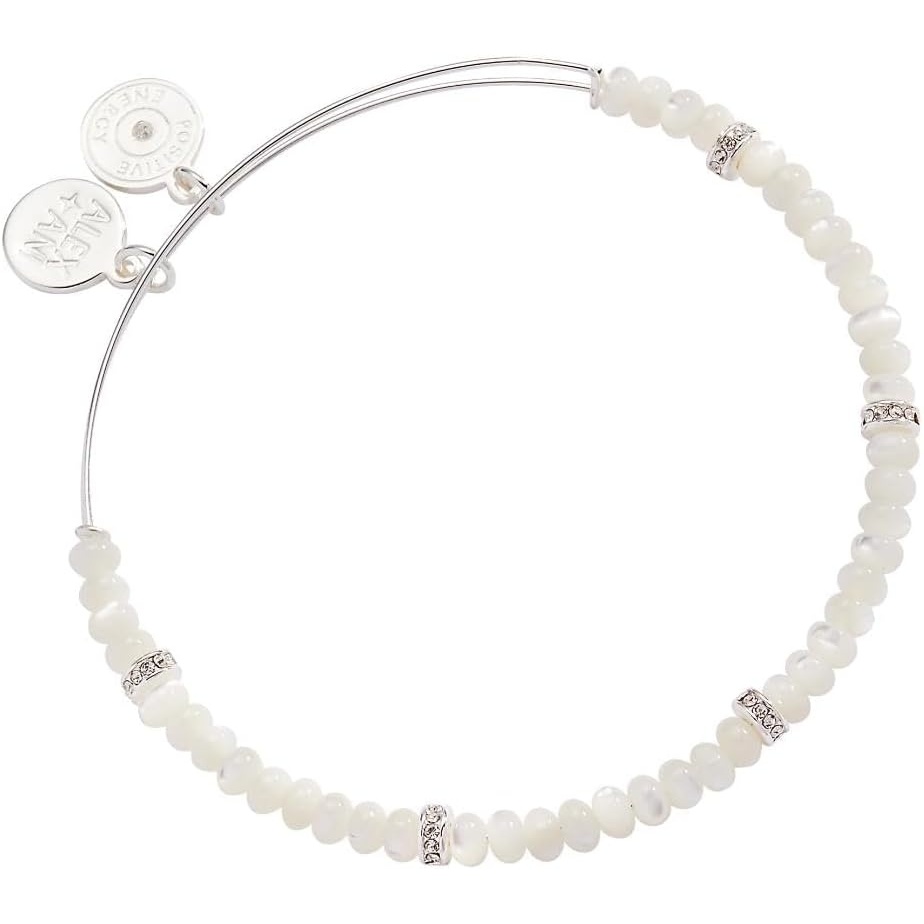 image:imageAlex and Ani MultiColor SemiPrecious Beaded BangleWhite