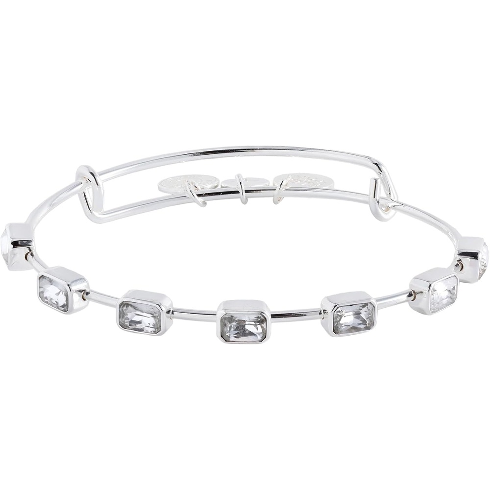 image:imageAlex and Ani November Birthstone Emerald Cut BangleShiny Silver