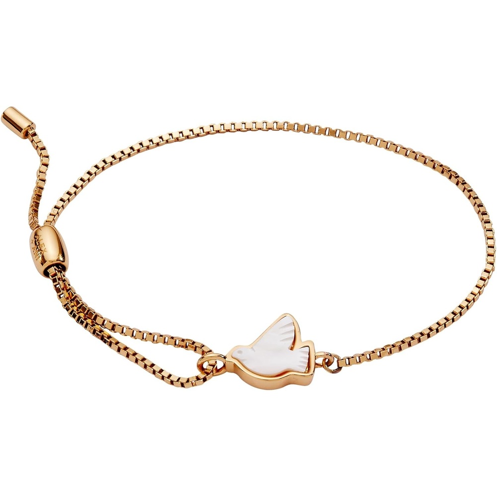 image:imageAlex and Ani Pearlized Dove Peace Pull Chain Bracelet for Women Shiny Gold