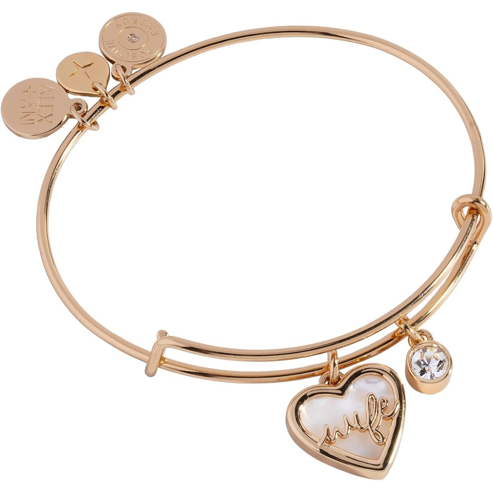 image:imageAlex and Ani Wife Mother of Pearl Heart BangleGold