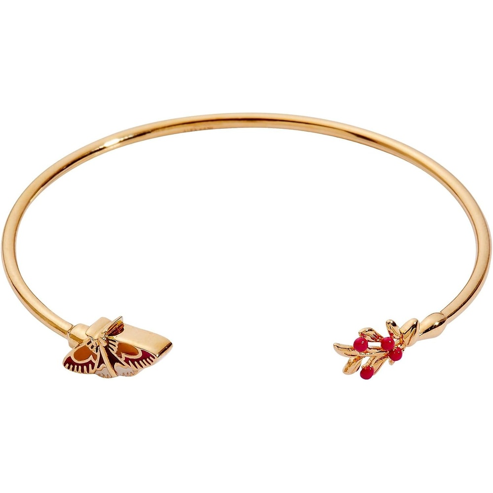 image:imageAlex and Ani Woodland Bracelets for Women  NickelFree Finish Trendy Dainty Design for Everyday Wear Ideal GiftWoodland Moth Flex Cuff Shiny Gold