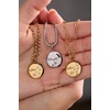 ALEX AND ANI Aunt Flower Disc Charm(Stainless Gold)