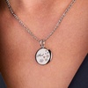 ALEX AND ANI Aunt Flower Disc Charm(Stainless Silver)