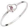 ALEX AND ANI Cardinal Bracelet for Women – Enamel Charm with Ruby Crystals, Cardinal Jewelry for Women, Symbol of Devotion & Loving Relationships(Cardinal (Shiny Silver))