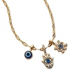 ALEX AND ANI Evil Eye Charm Necklace(Triple Charm Necklace)