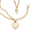 ALEX AND ANI Heart Charm Double Paperclip Chain Braclet(Gold)