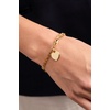 ALEX AND ANI Heart Charm Double Paperclip Chain Braclet(Gold)