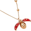 ALEX AND ANI Lady Bug Pendant, Brass Shiny Gold