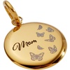 ALEX AND ANI Mom Butterfly Disc Charm(Stainless Gold)