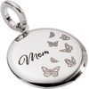 ALEX AND ANI Mom Butterfly Disc Charm(Stainless Silver)