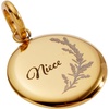 ALEX AND ANI Niece Lavender Disc Charm(Stainless Gold)