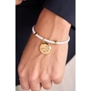 ALEX AND ANI Sister Dragonfly Disc Charm(Stainless Gold)