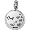 ALEX AND ANI Wife Flower Disc Charm(Stainless Silver)
