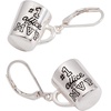 Alex And Ani Office MVP Earring, Brass Shiny Silver
