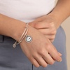 Alex and ANI Path of Symbols Expandable Bangle for Women, New Day Charm, Rafaelian Finish, 2 to 3.5 in(Rafaelian Silver Finish)