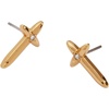 Alex and Ani 4:13 Cross Stud Earring, Shiny Gold