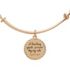 Alex and Ani Aunt Charm Bangle Bracelet for Women(Shiny Gold)
