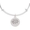 Alex and Ani Aunt Charm Bangle Bracelet for Women(Shiny Silver)