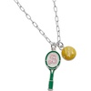 Alex and Ani Barbie™ Tennis Charm Pendant, Brass Shiny Silver