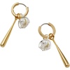 Alex and Ani Baseball Duo Charm Hoops, Brass Two Tone